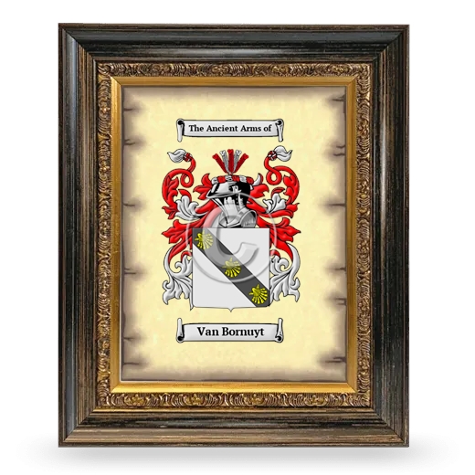 Van Bornuyt Coat of Arms Framed - Heirloom